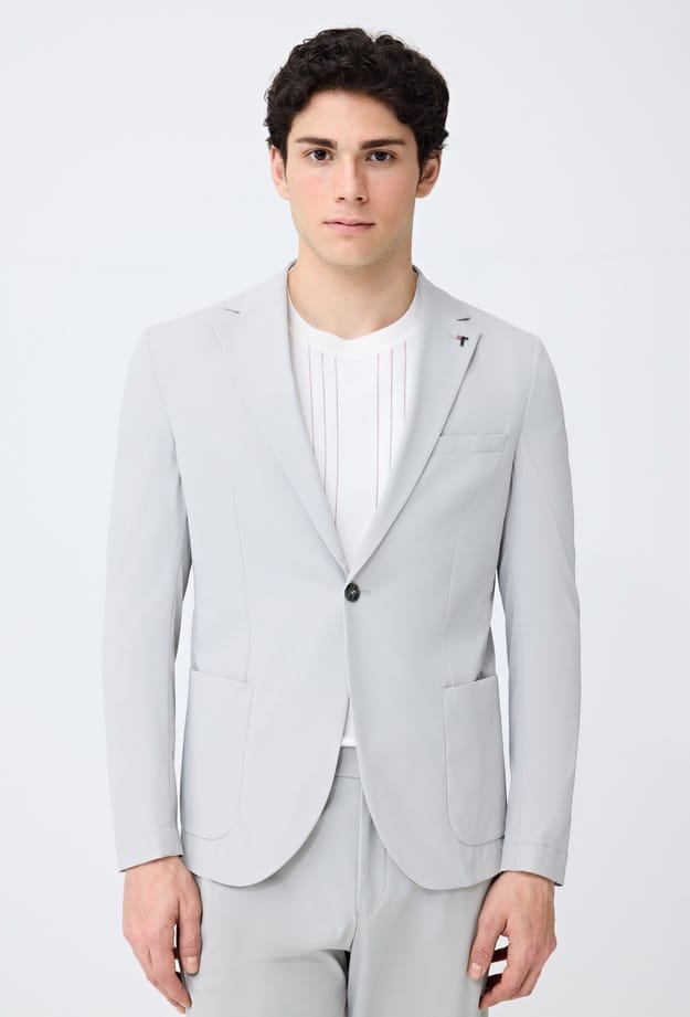 Tween Slim Fit Taş Diyogonal Kumaş Ceket - 8684478965140 | Damat Tween