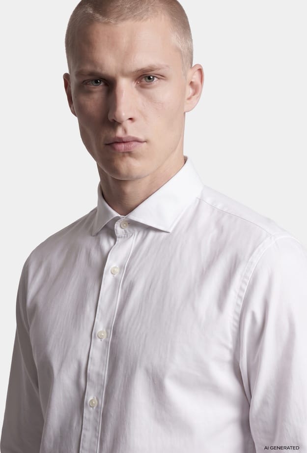 Tween Slim Fit Beyaz Tencel ™ Gömlek - 8684925042448 | Damat Tween