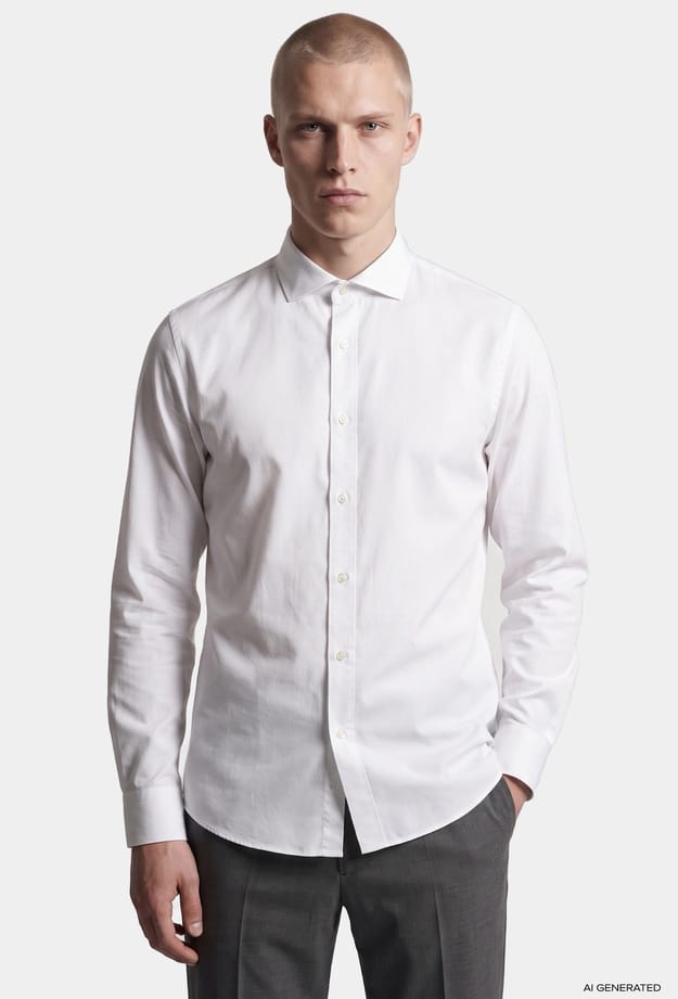 Tween Slim Fit Beyaz Tencel ™ Gömlek - 8684925042448 | Damat Tween