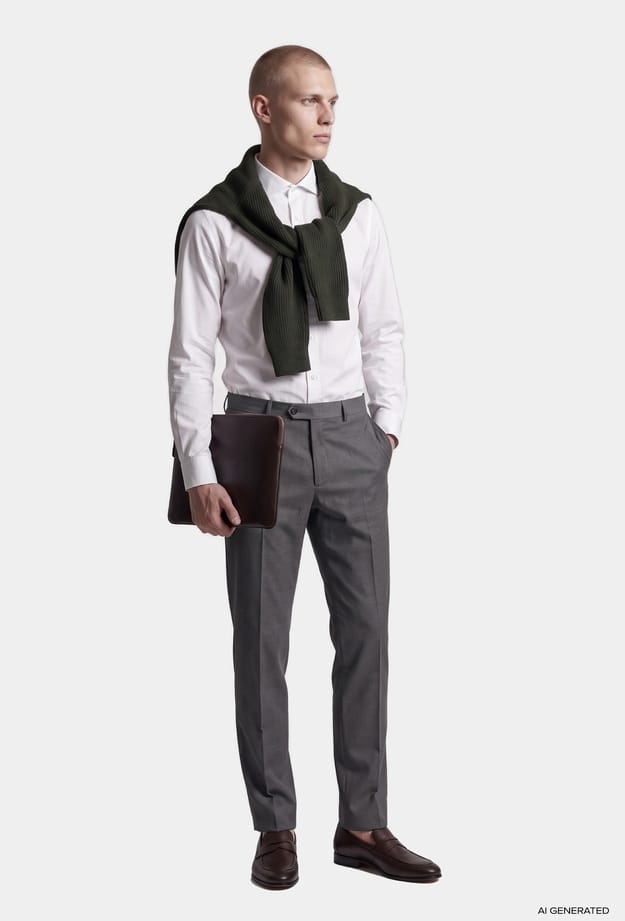 Tween Slim Fit Beyaz Tencel ™ Gömlek - 8684925042448 | Damat Tween