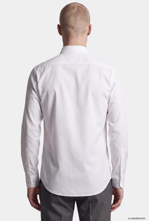 Tween Slim Fit Beyaz Tencel ™ Gömlek - 8684925042448 | Damat Tween