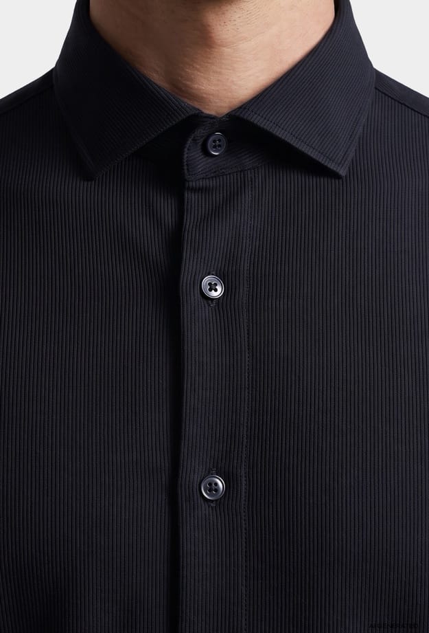 Tween Slim Fit Siyah Fitilli Kadife Gömlek - 8684925044435 | Damat Tween