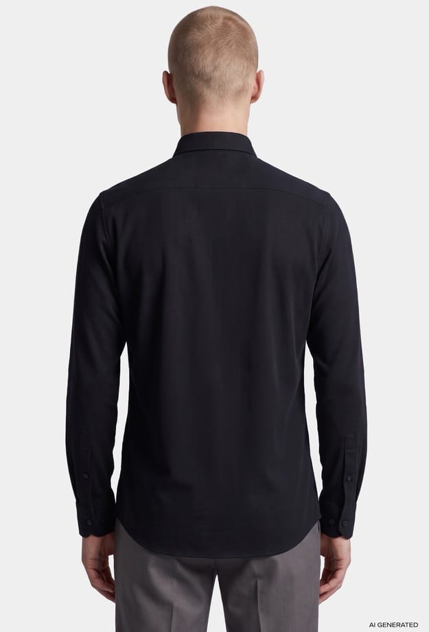 Tween Slim Fit Siyah Fitilli Kadife Gömlek - 8684925044435 | Damat Tween