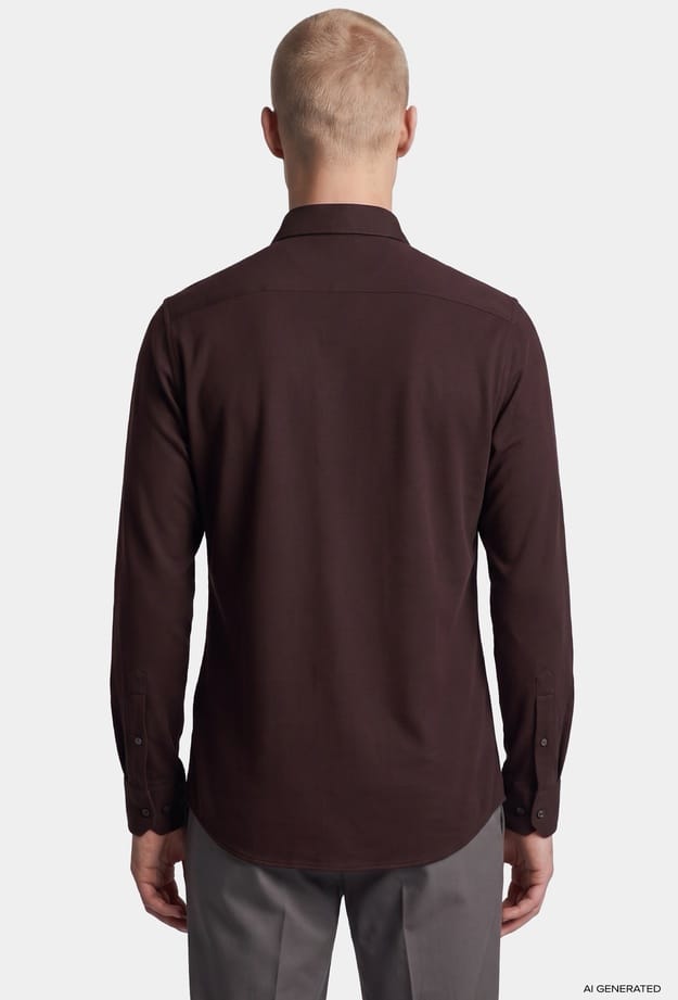 Tween Slim Fit Kahverengi Fitilli Kadife Gömlek - 8684925164744 | Damat Tween